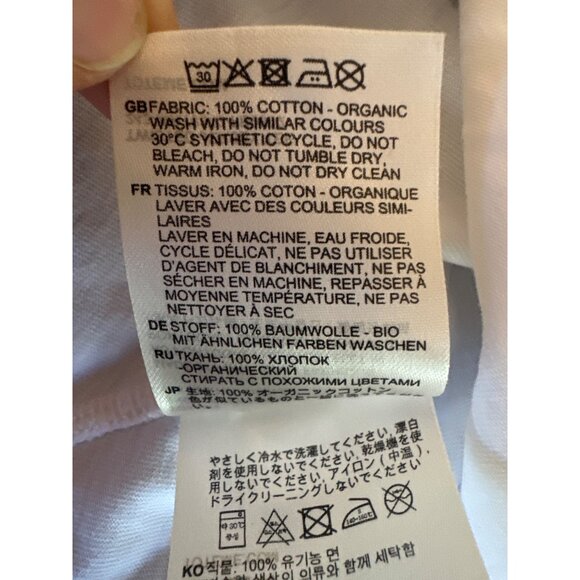 Totême Assymetric Jersey Tee White Cotton Unisex T-Shirt Size L Made In Portugal - Picture 5 of 6